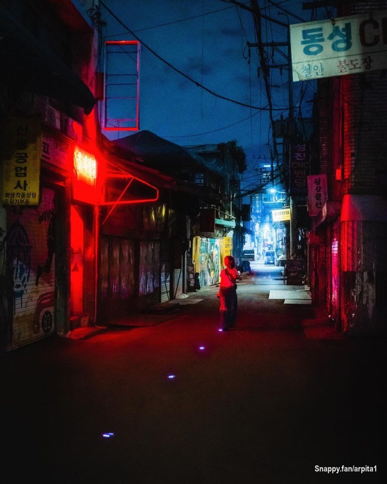 "Bold colors and geometric patterns make this building a striking architectural masterpiece."